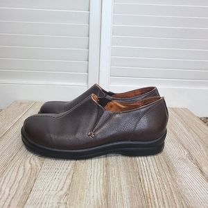 Footprints By Birkenstock Brown Leather Comfort Work Shoes
